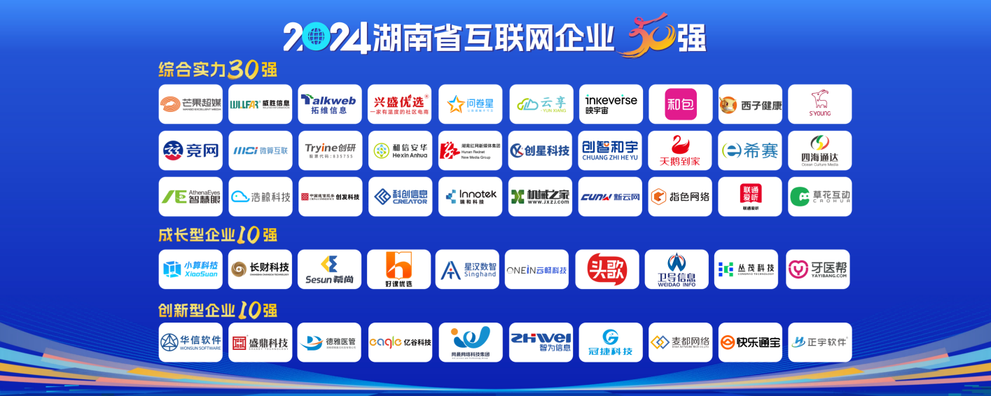2024年湖南省互联网企业50强榜单揭晓